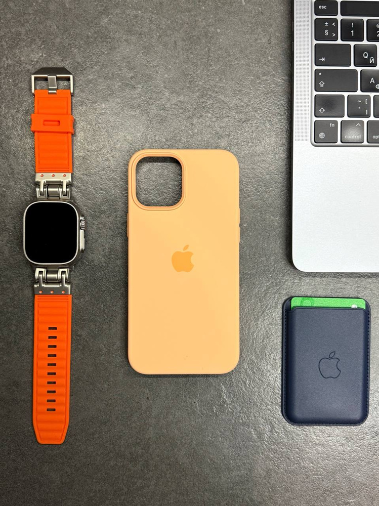 Чехол на телефон iPhone 12 Pro Max / Silicone Case MagSafe / Цветная анимация / Cantaloupe #1