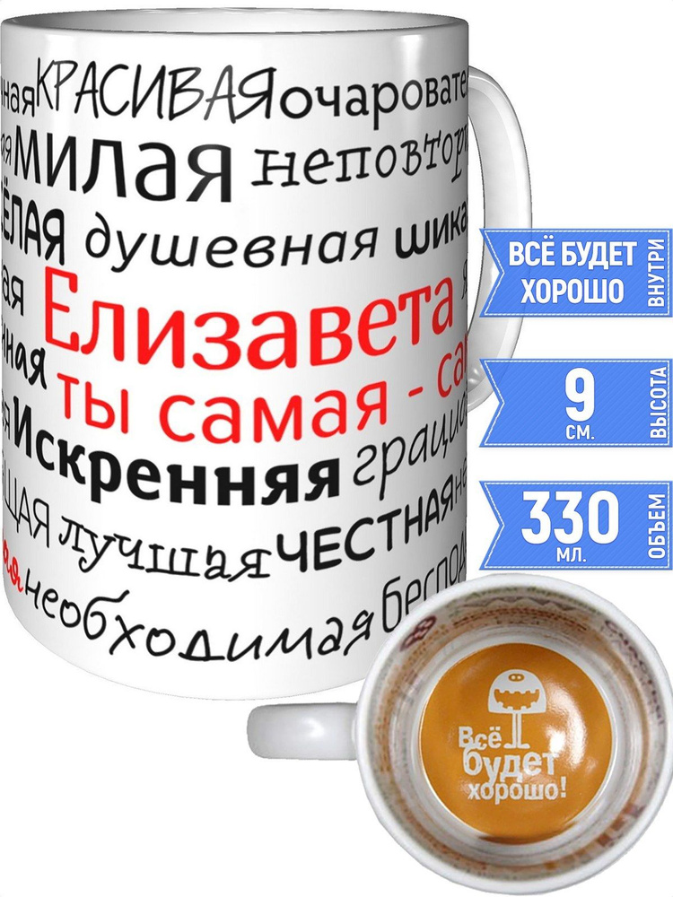 Кружка комплименты Елизавета - внутри всё будет хорошо #1