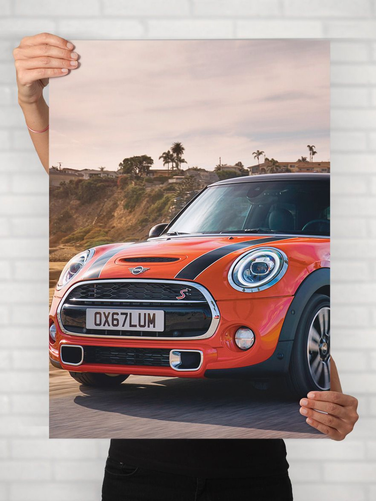 Плакат на стену для интерьера Легенды Авто (Мини Купер - Mini Cooper 7) - Постер по машине формата A1 #1