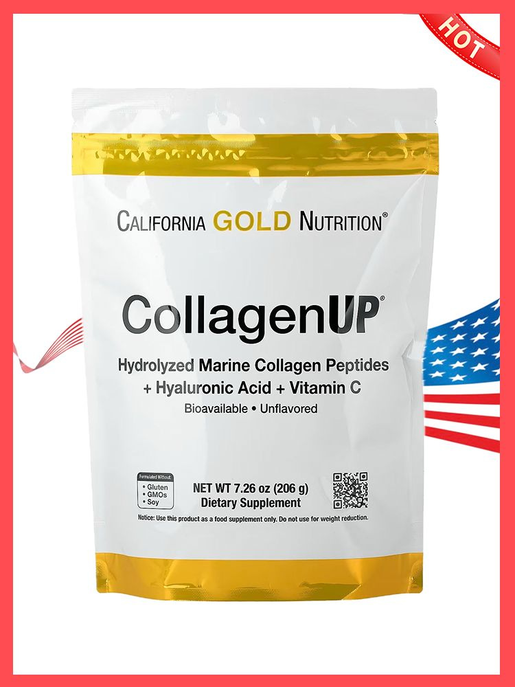 California Gold Nutrition, CollagenUP, гидролизованные пептиды морского коллагена с гиалуроновой кислотой #1
