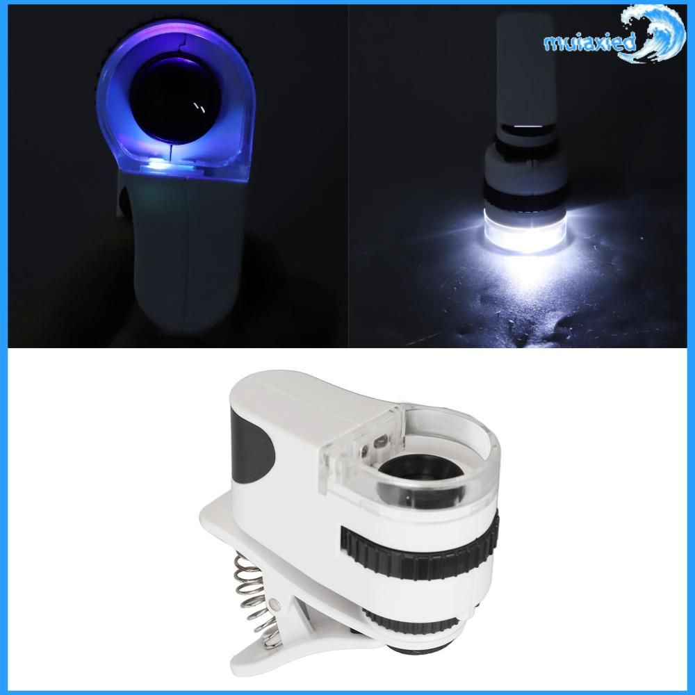 Клип-лупа для смартфонов, 50x увеличения, с LED и UV подсветкой для профессионального использования #1