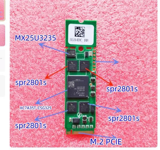 Xilinx FPGA Artix-7 M.2 PCIE физическая обрабатывающая единица