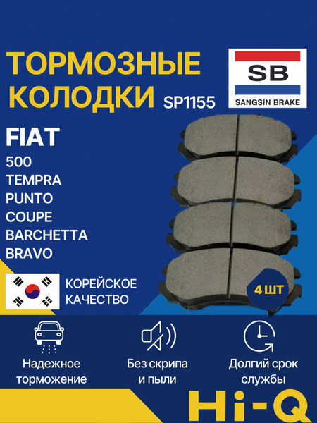 HI-Q Колодки тормозные передние