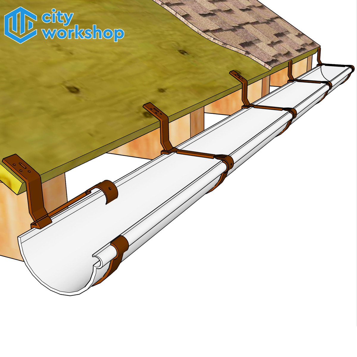 Сетка водостока для защиты желоба от листьев универсальная от 90 до 150 ...