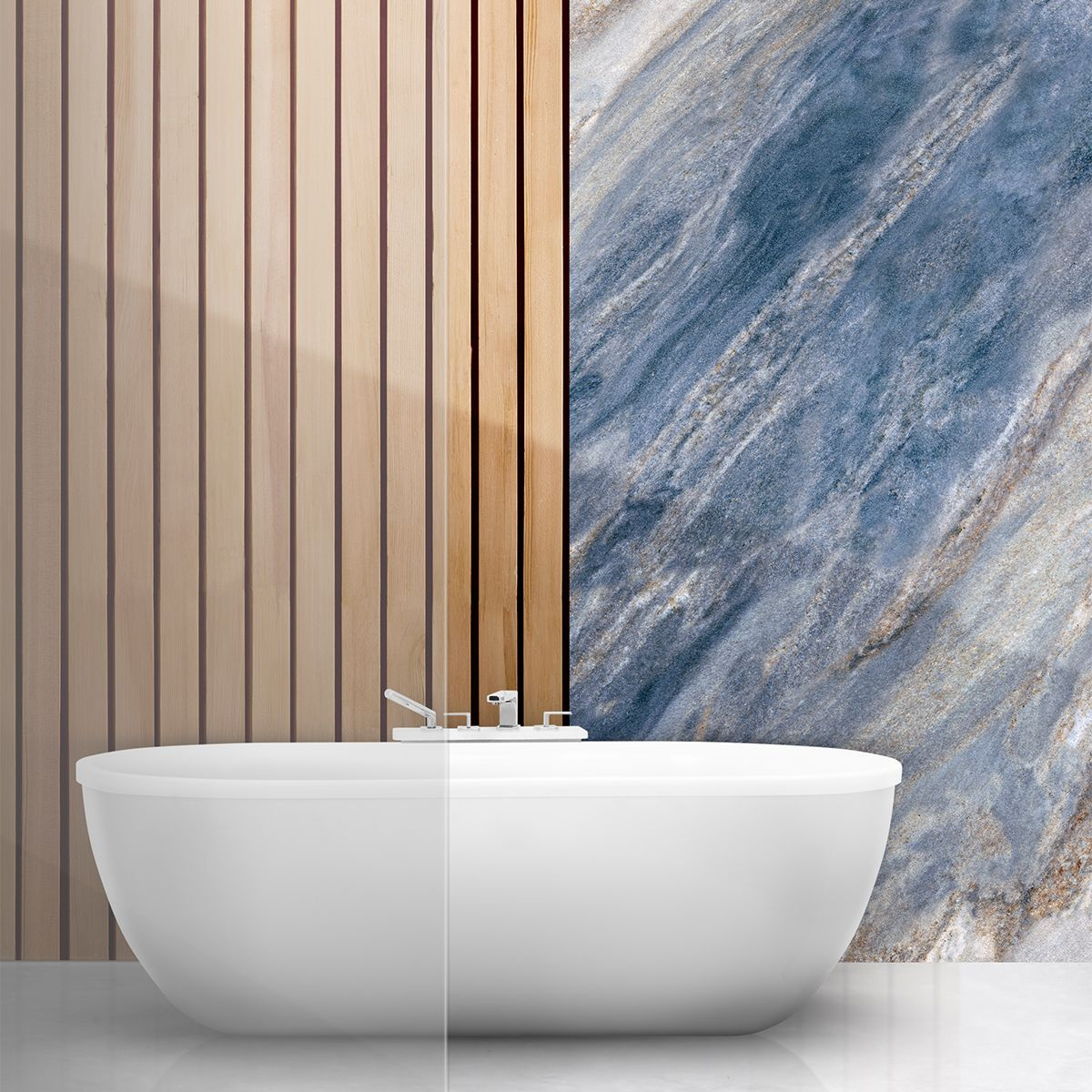 Гибкий мрамор для стен "Colored Marble 12", 2800х1160мм с глянцевым ...