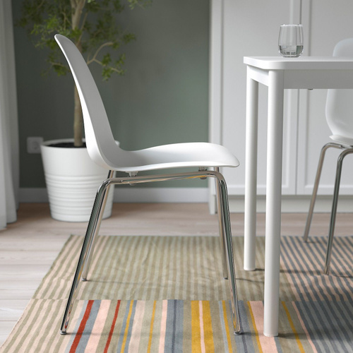 Стул пластиковый IKEA LIDAS / Стул для кухни ИКЕА купить на OZON