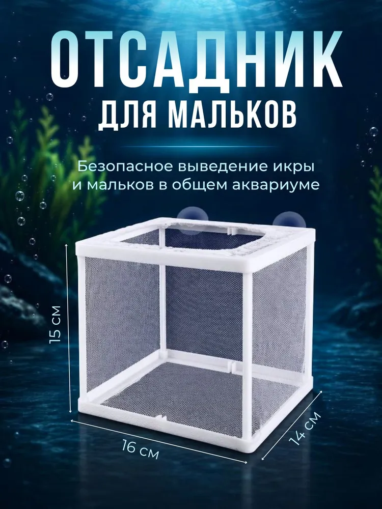 Отсадник для рыб и мальков в аквариум 16 х 14 х 15 см, 16x14x15 см