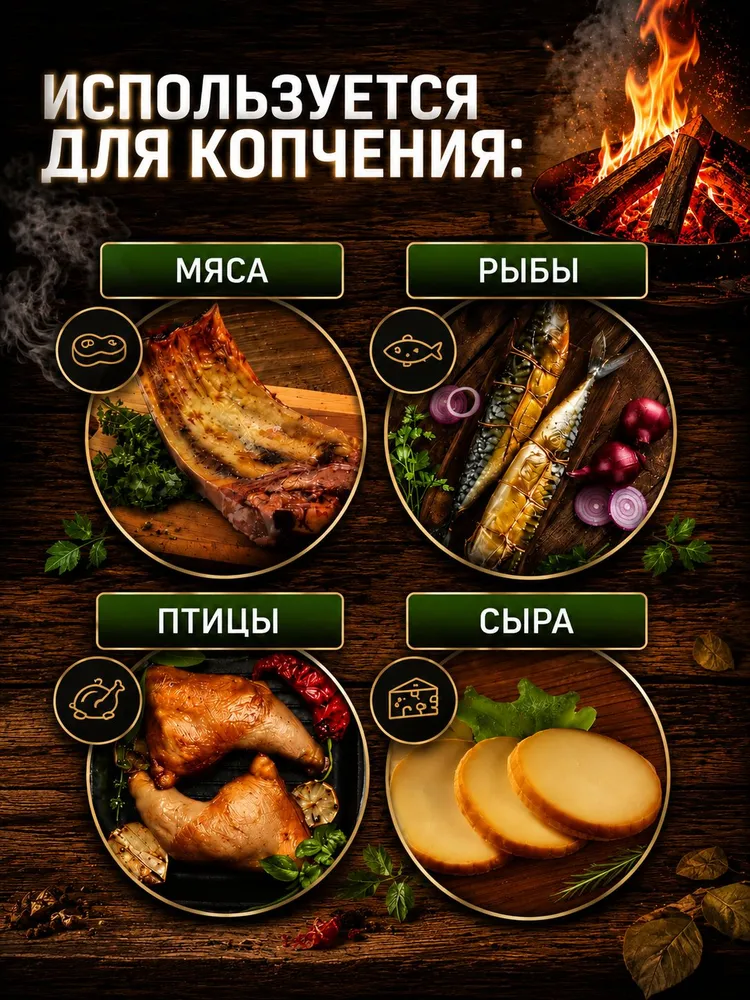 Щепа для копчения ольха 4 кг / 3-7 мм / ольховая щепа для копчения рыбы, мяса, птицы и сыра, 4 кг, фото 4