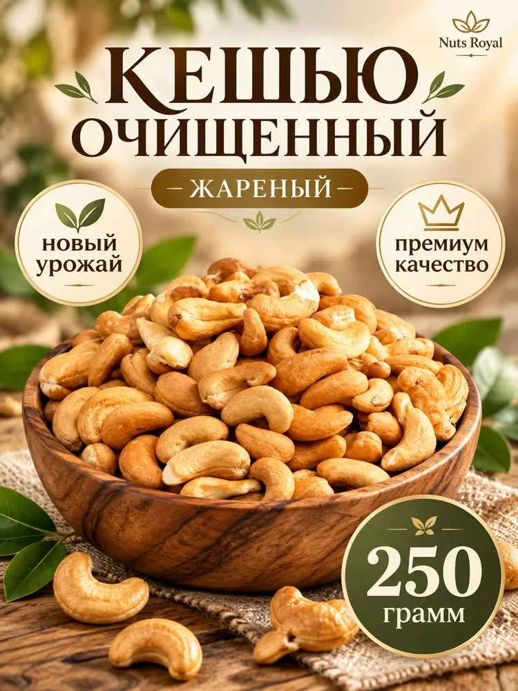 Кешью жареный крупный 0,25 кг, 250 г