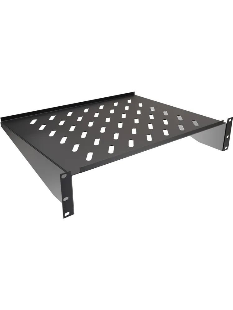 Полка стационарная NTSS NTSS-FF-350-BL 2U нагр.:20кг. 19" 350мм черный, 20 кг, фото 2