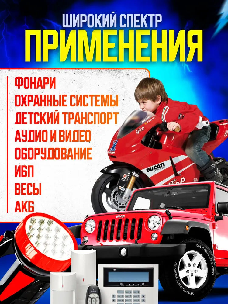 Аккумулятор Live Power 6V 4.5Ah, АКБ для весов, фонарей, вариант, фото 2