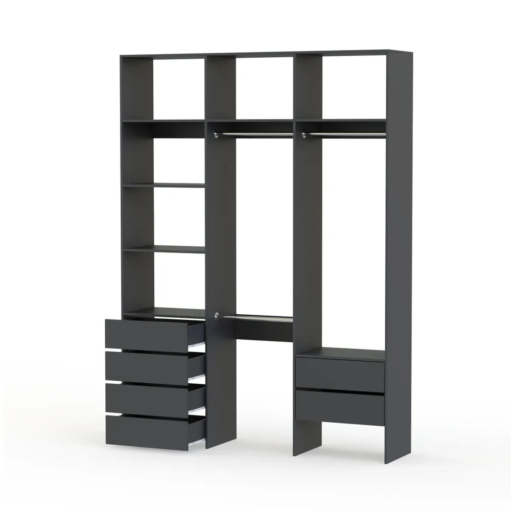 BestMebel Гардеробная система, ЛДСП, 200х55х260 см, 200x55x260 см, фото 2