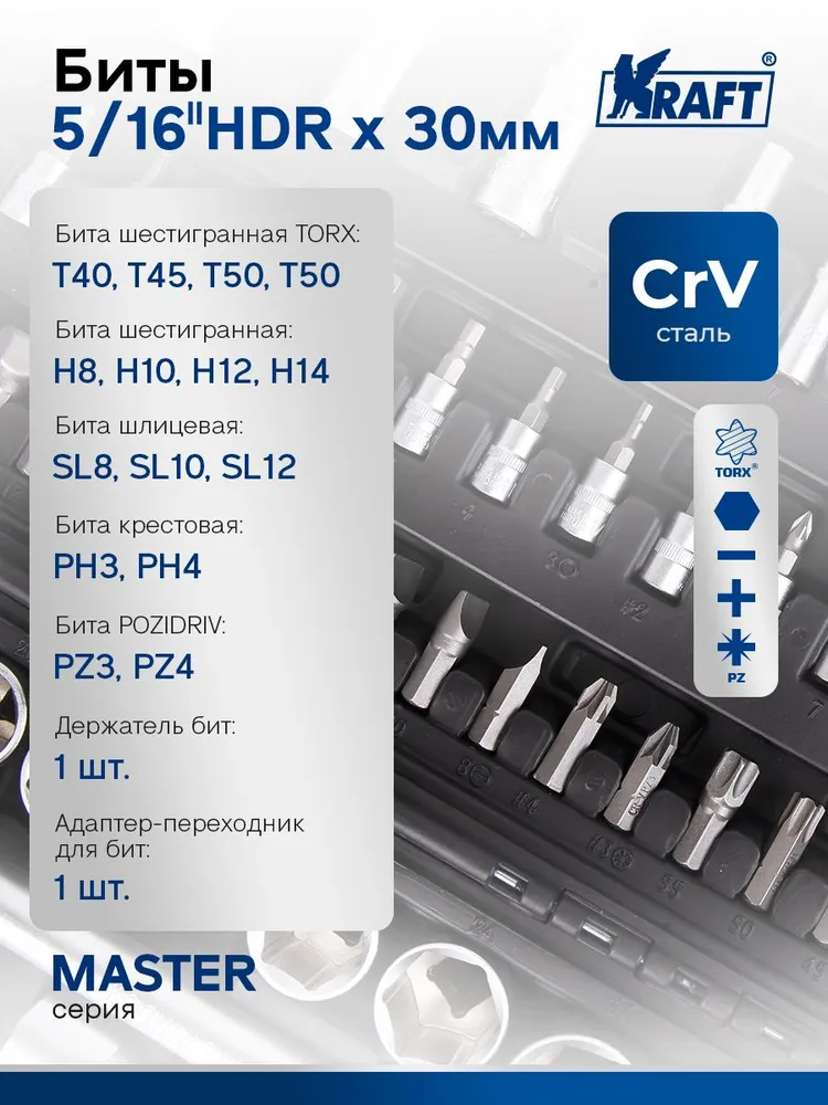 Набор инструментов для автомобиля 1/2"DR и 1/4"DR 94 предмета, Master KT 701251, вариант, фото 6