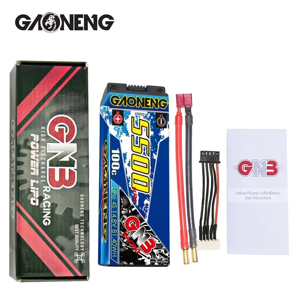 Gaoneng GNB 4S 14.8V 5500mAh 100C Hardcase Lipo T-Plug Gaoneng GNB 4S 14.8V 5500mAh 100C Hardcase Lipo T-Plug
