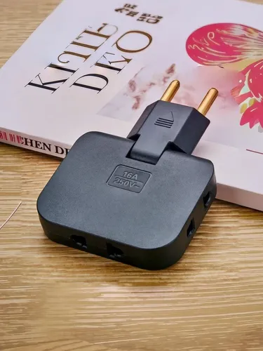 Плоский поворотный тройник для розетки, разветвитель 180 градусов, переходник