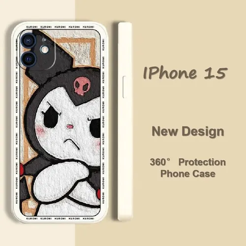 Original подходит для IPhone 15 полностью закрытый силиконовый чехол для телефона милый и мультяшный