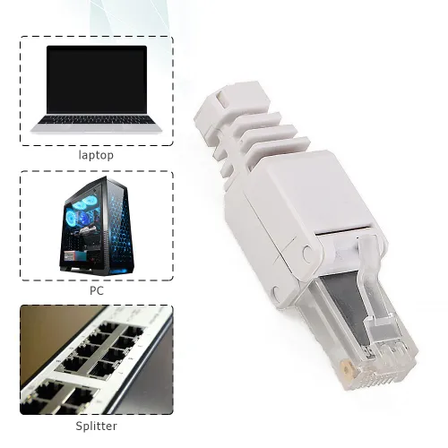 Сетевой разъем crystal head UTP plug корпус ПК отсоединитель шнура питания отсоединен