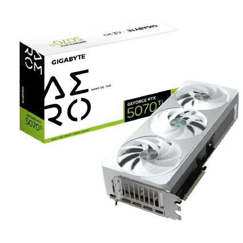 Gigabyte Видеокарта GeForce RTX 5070 Ti 16 ГБ (GV-N507TAERO OC-16GD)