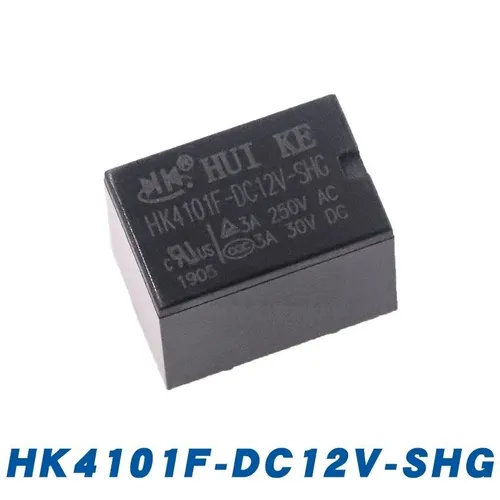 2pcs Реле HK4101F-DC12V-SHG 5 пинов 3A Одна группа переключения