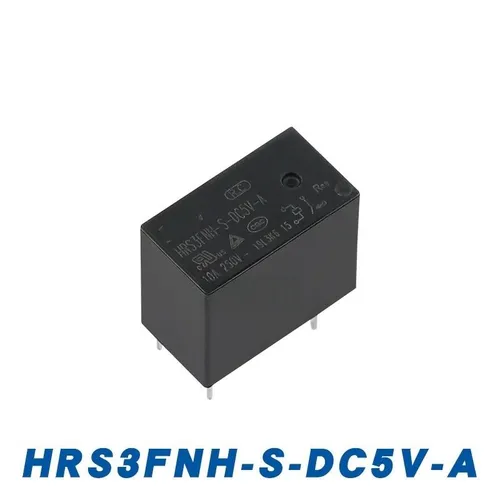 Силовое реле HRS3FNH-S-DC5V-A 10А 250VAC, 1НО, 4 контакта, для печатной платы