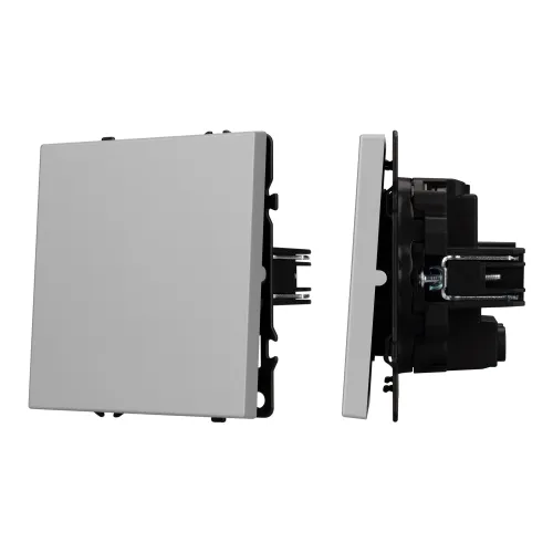 Механизм выключателя одноклавишный перекрёстный SWT-NOBE-MKX1-SFPL-IS (230V, 10A) (Arlight, Никель)