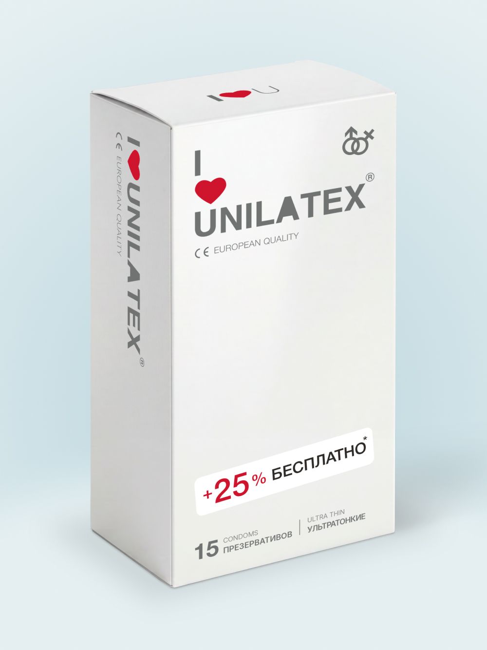 Презервативы UNILATEX UltraThin, 12 шт. + 3 шт. в подарок.