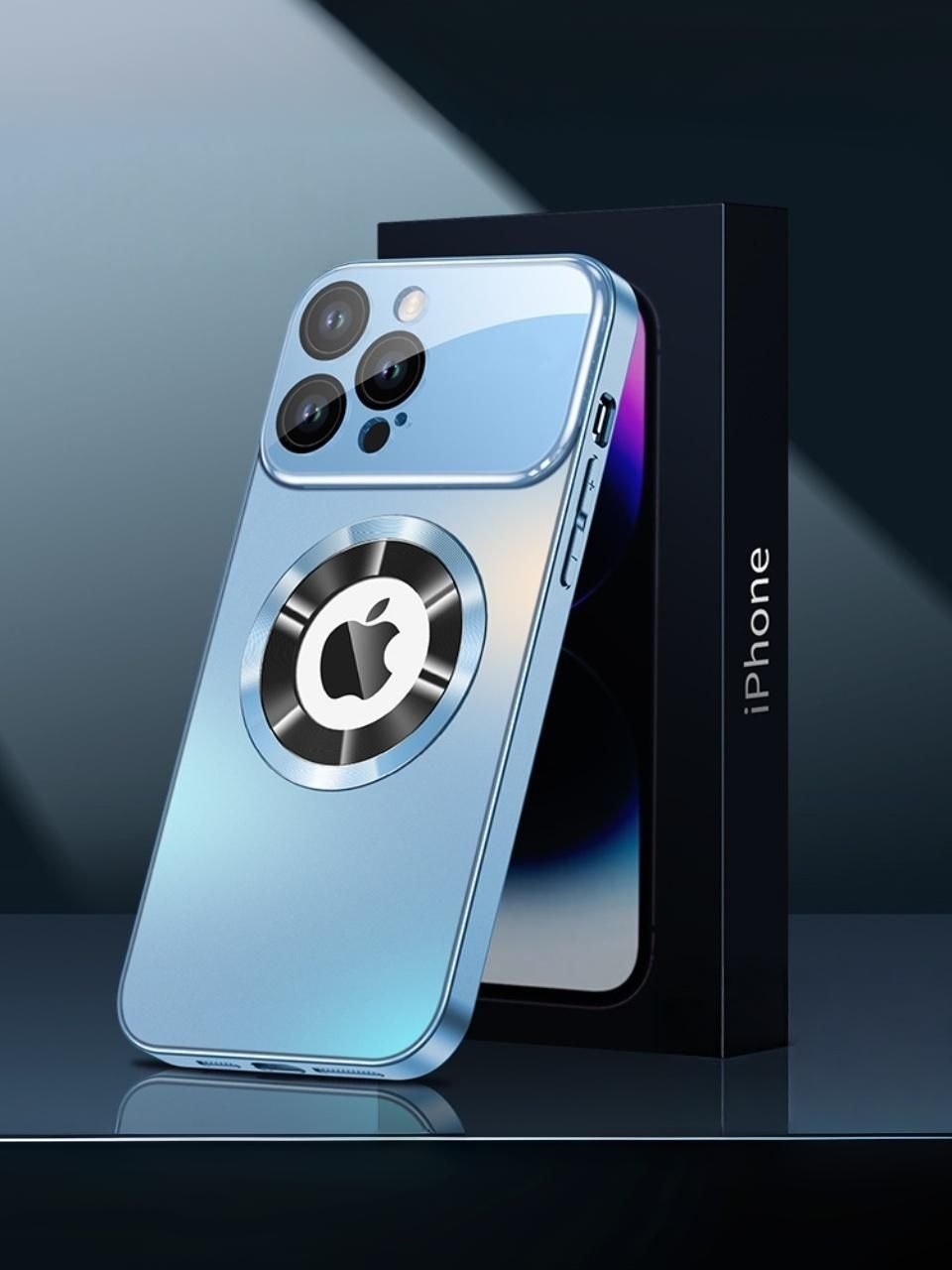 智能手机壳 用于 Apple iPhone 15 Plus, Apple iPhone 15 Pro Max, 硅胶, 天蓝色