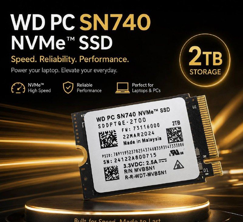 Western Digital 内蔵SSD 2TB 2 ТБ Внутренний SSD-диск Western Digital V-NAND 4-bit MLC 2230