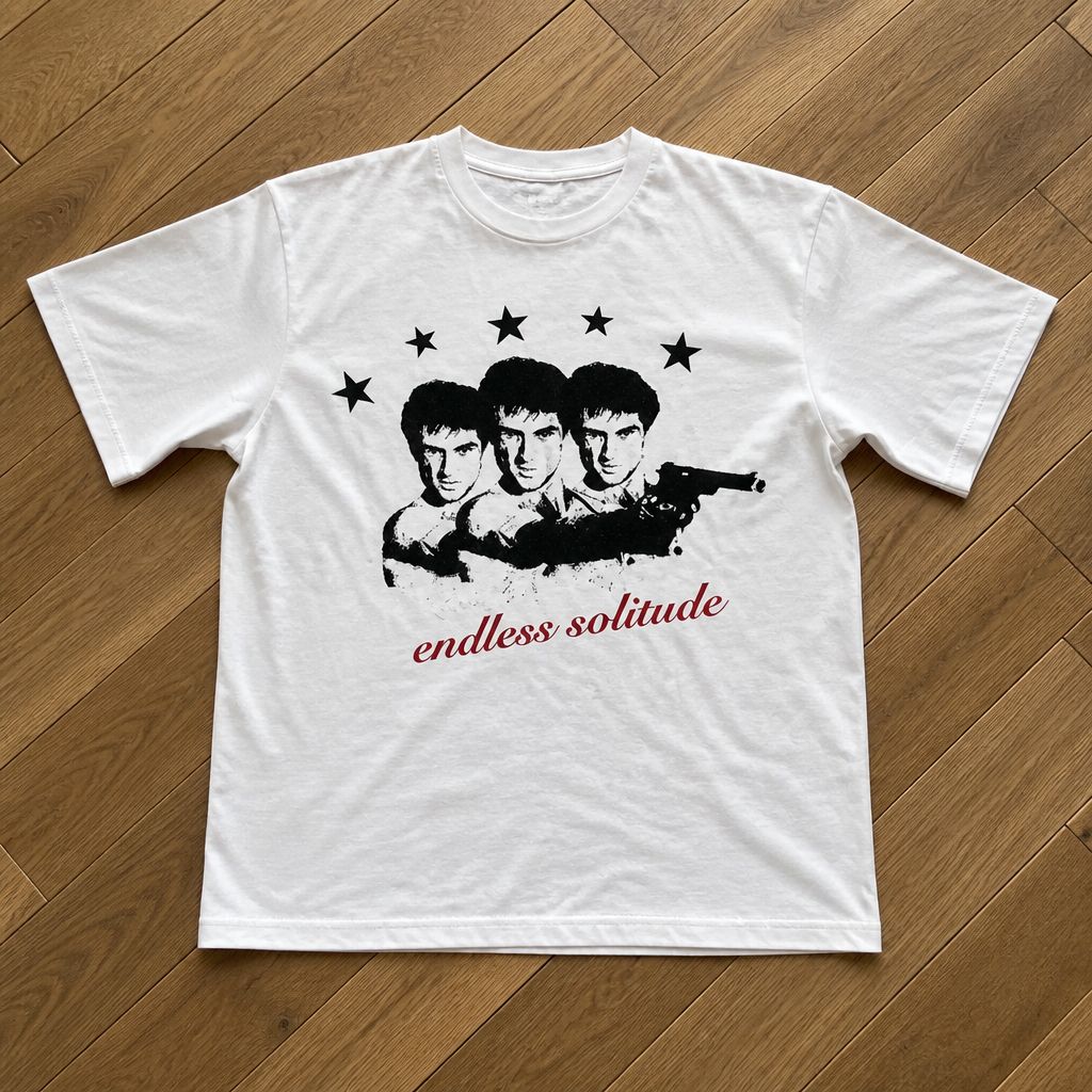 Футболка endless solitude y2k ysl type flat_lay