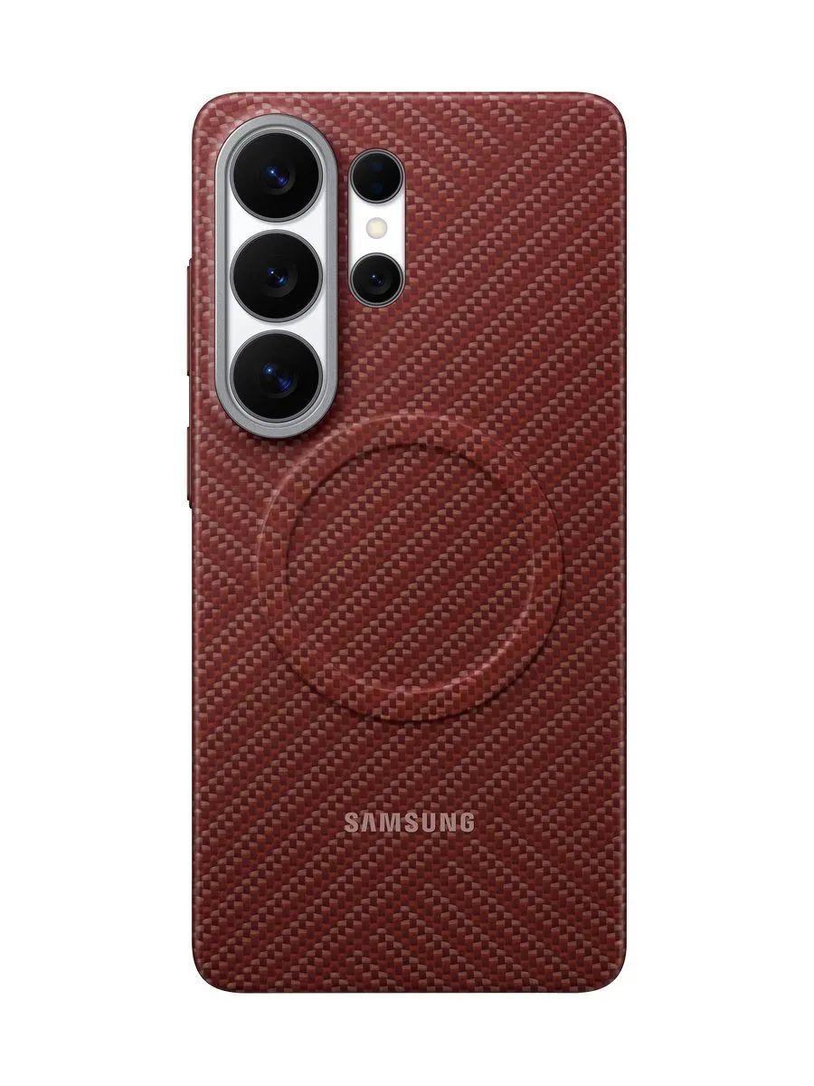 智能手机壳 用于 Samsung Galaxy S26 Ultra, 聚碳酸酯, 棕红色