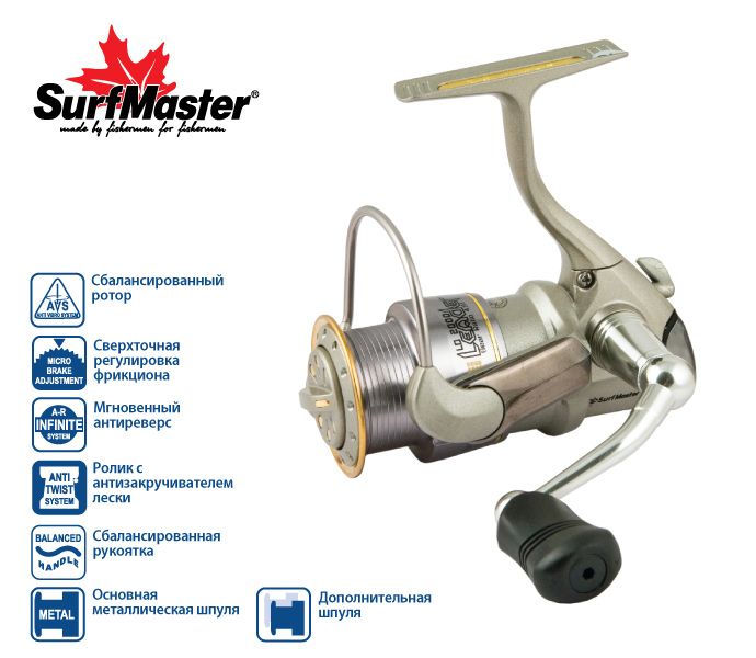 Катушка Surf Master Leader LD 2000A 8+1bb з/ш Al