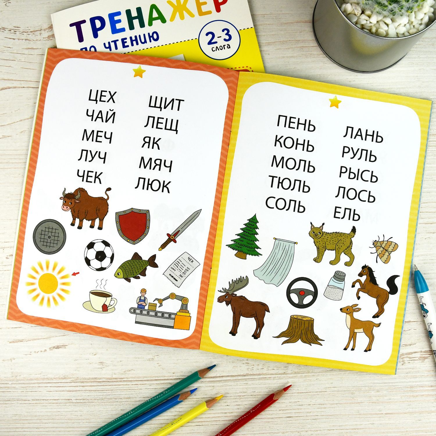 Книжка с заданиями для детей "Тренажер по чтению" 16 стр мягкий переплёт | School VPR Practice Tests - Ozon image 4