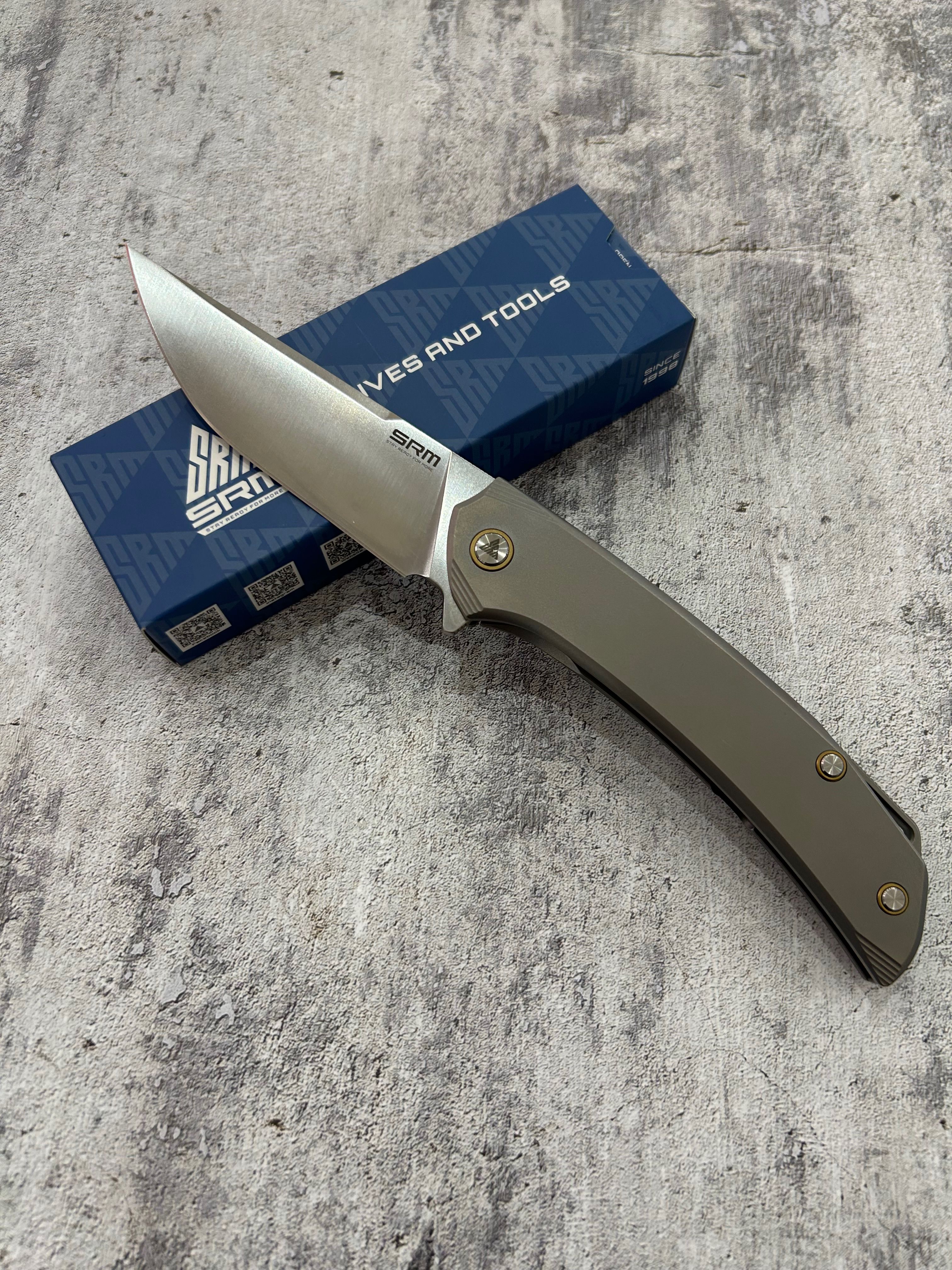 Складной нож SRM Asika 1411-TZ , сталь 154СМ, рукоять TC4 Titanium ...