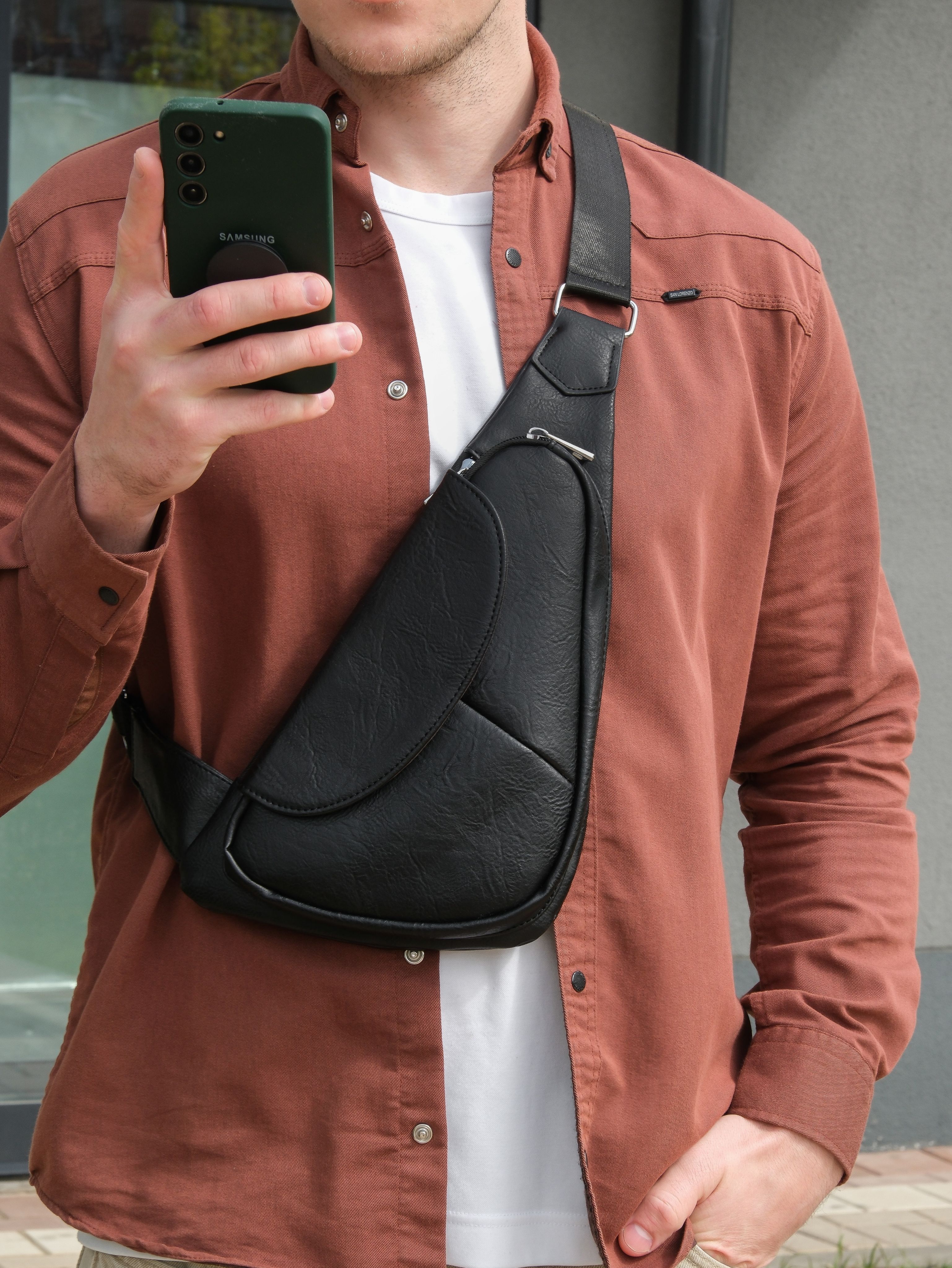 Сумкамужскаячерезплечо