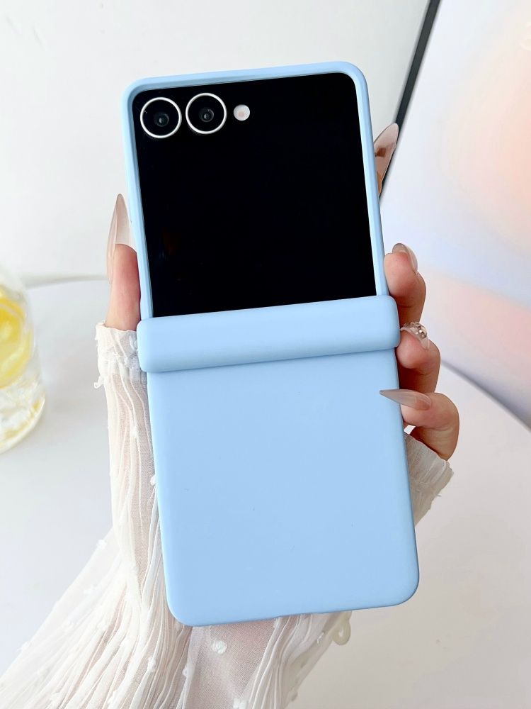 智能手机壳 用于 Samsung Galaxy Z Flip7, 硅胶, 天蓝色