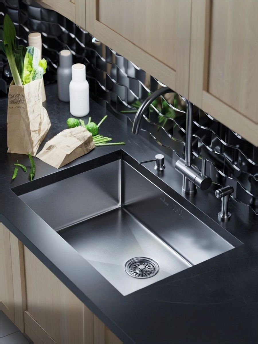 Мойкаподст.монтаж65х44(3,0)вып31/2MIXLINEPRO22смссифоном(сатин)