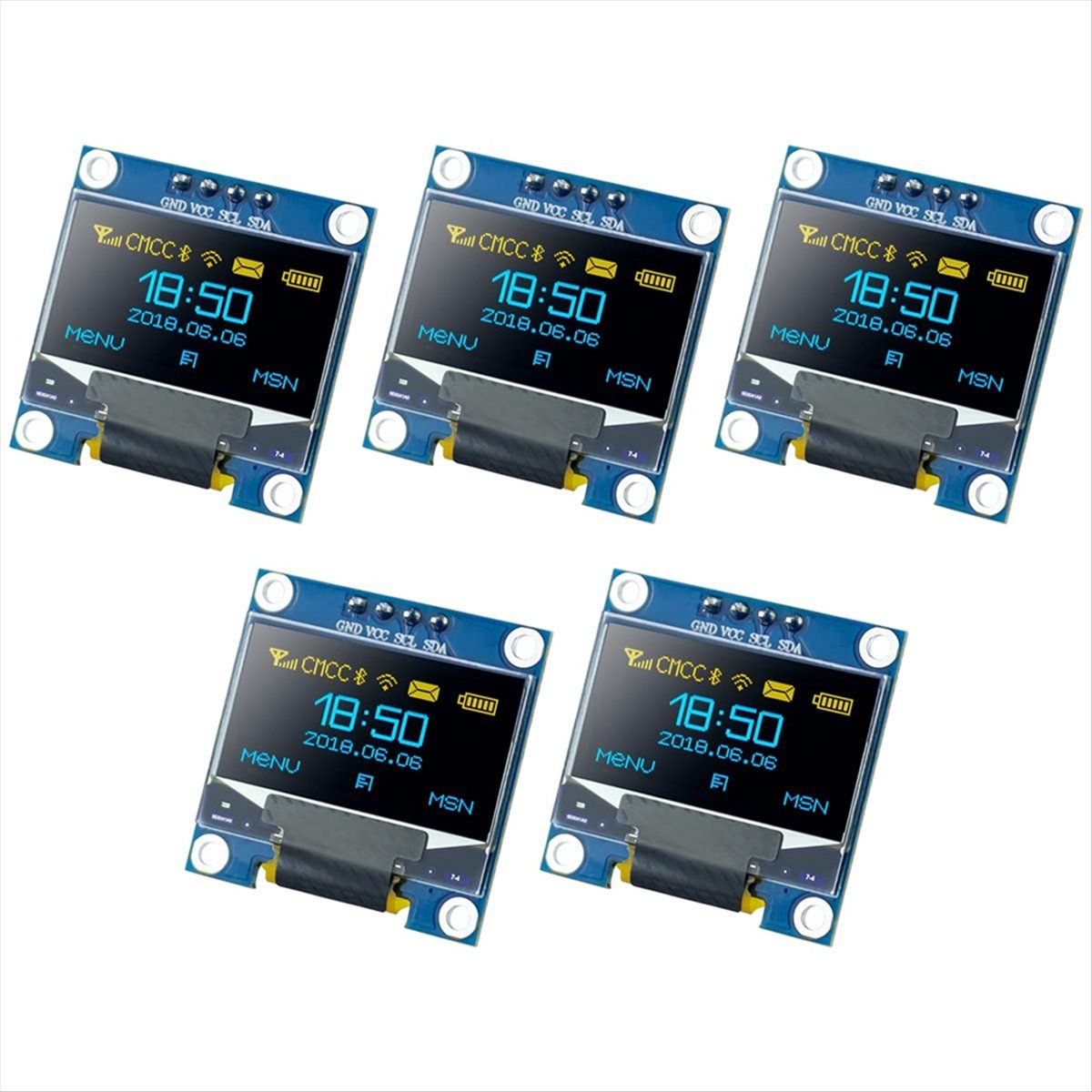 0,96-Дюймовый5ШтOLED-ДисплейI2CМодульДляArduinoRaspberryPI