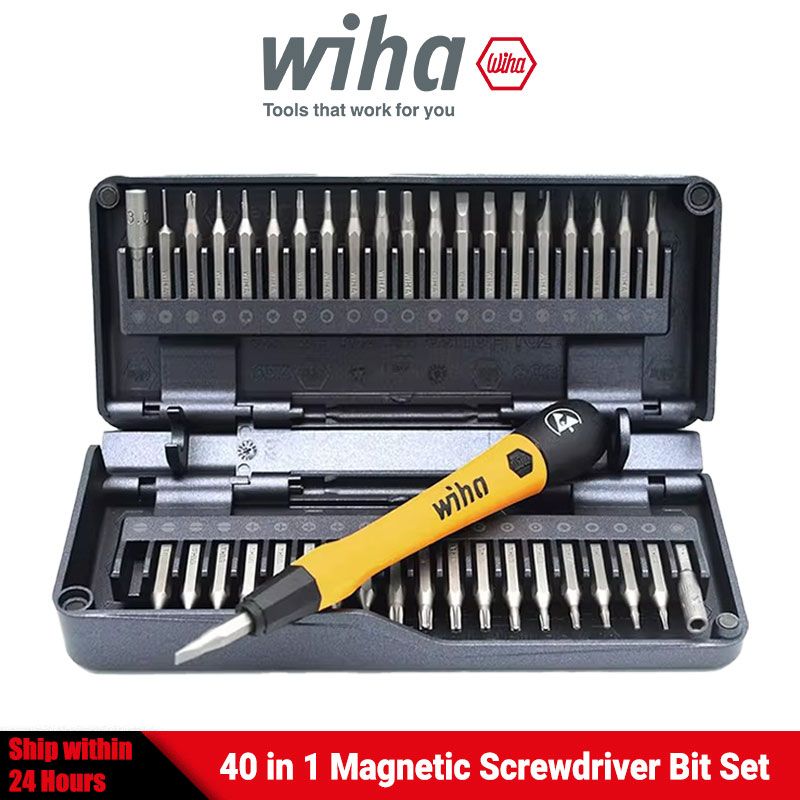 Набор Wiha 44624 Micro-bit 40 в 1 с магнитными отвёртками ...