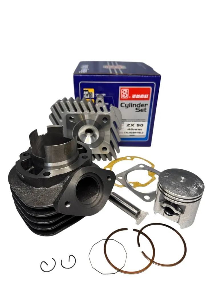 Поршневая (ЦПГ) Honda ZX 90cc AF 34 (D-48mm) в комплекте с ГБЦ SEE