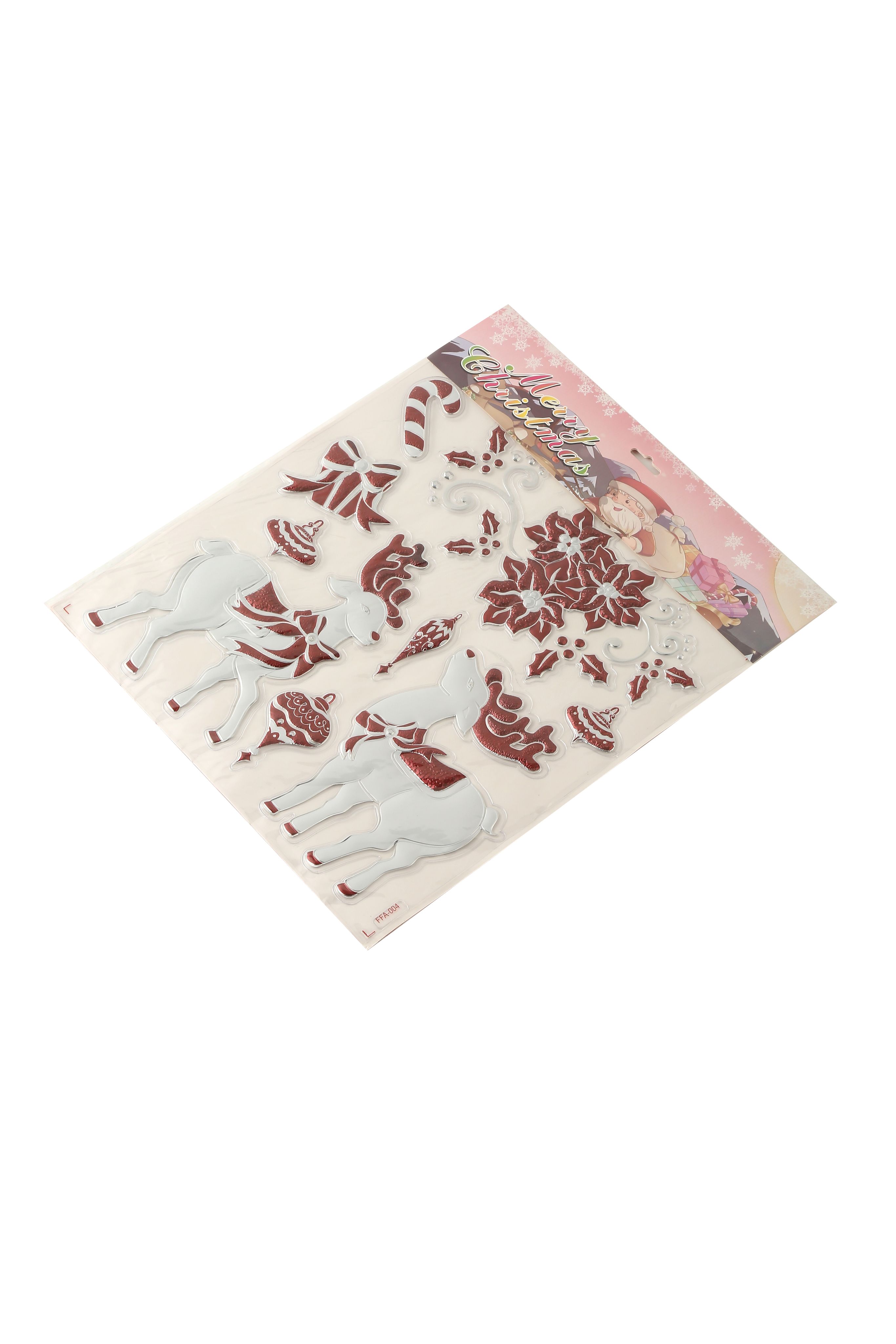 Новогодние наклейки Олень Красный 37x31CM Китай