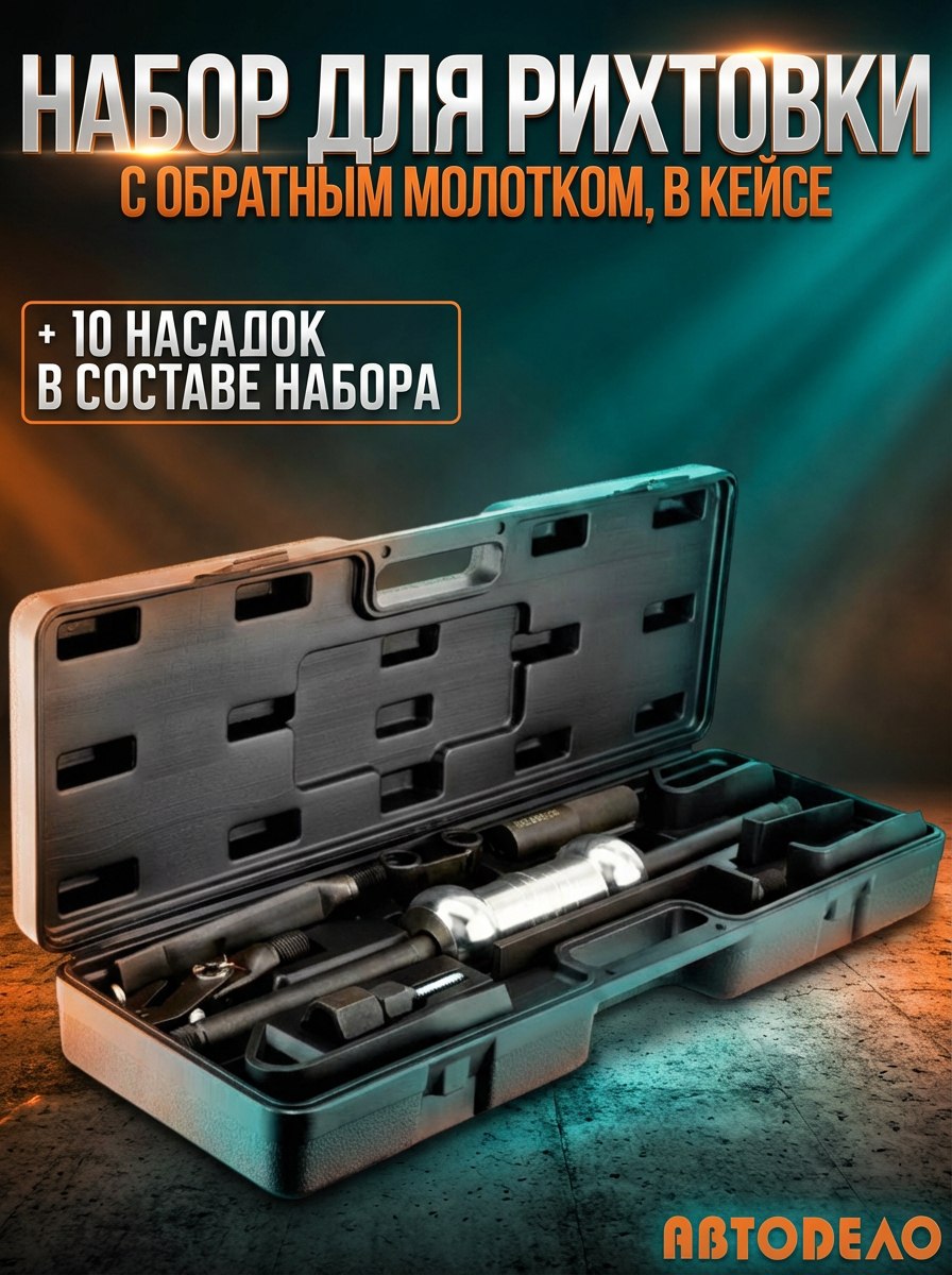 Набор для рихтовки с обратным молотком 12 пр. (АвтоDело)
