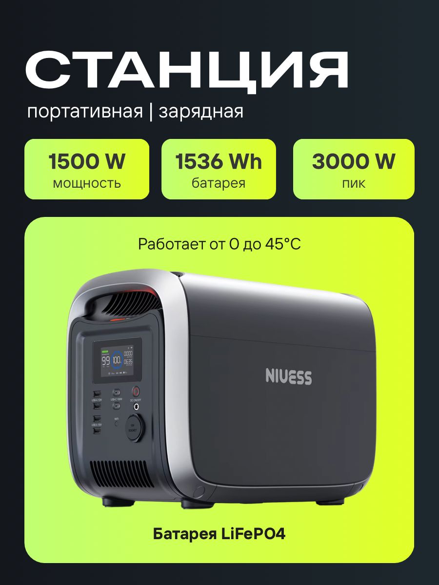 ПортативнаязаряднаястанцияавтономнаяэлектростанцияNUESSNE-1500