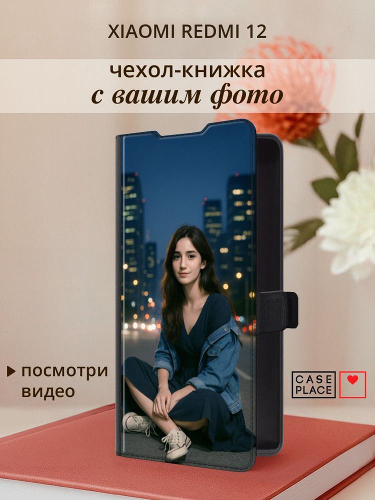 Чехол на Редми 12 книжка со своим фото #1