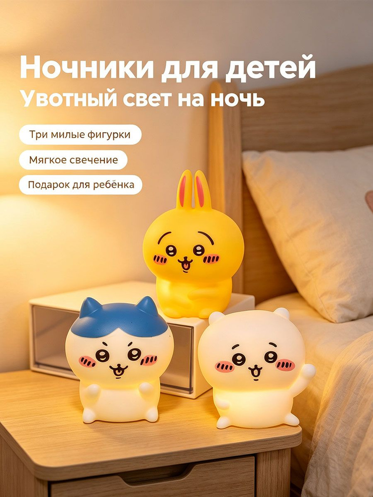 Миниатюрный ночник в форме мультяшного персонажа #1