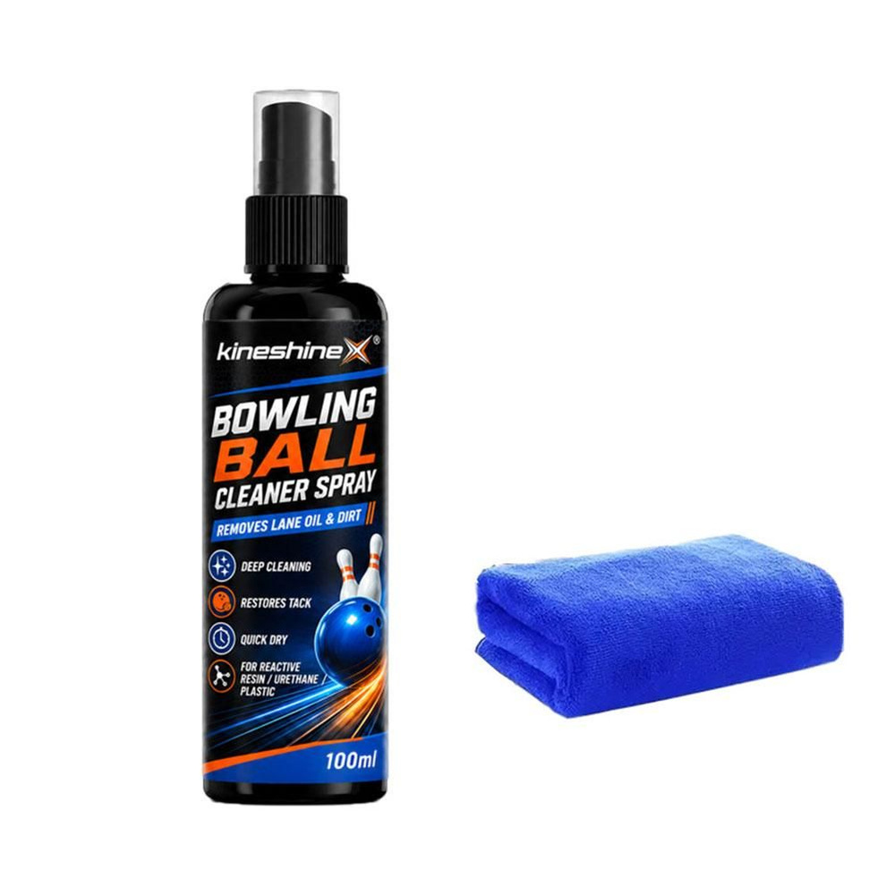 KineshineX Набор для полировки шара для боулинга: спрей 100 мл и салфетка из микрофибры #1