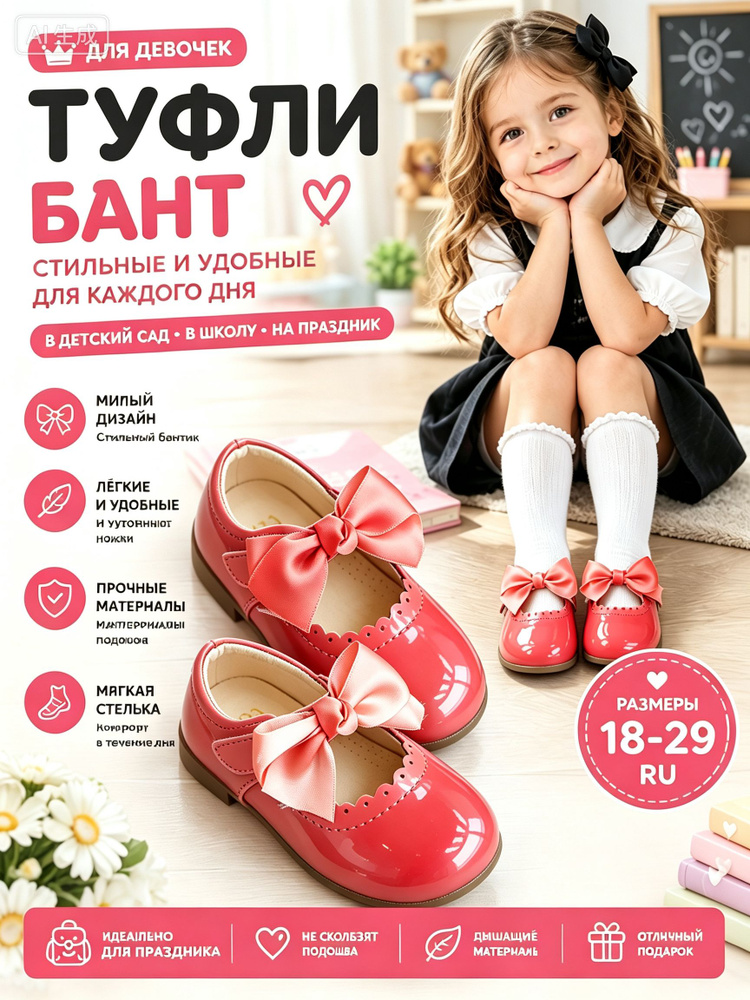 Туфли Туфли для девочки лаковые #1