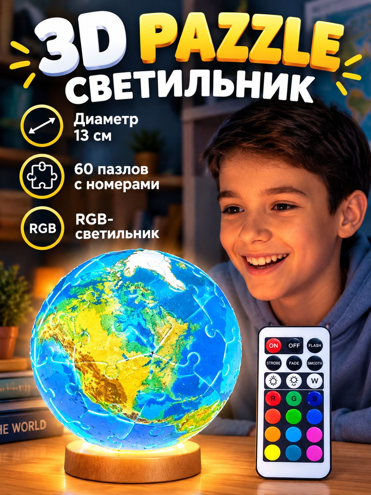 Пазл глобус #1
