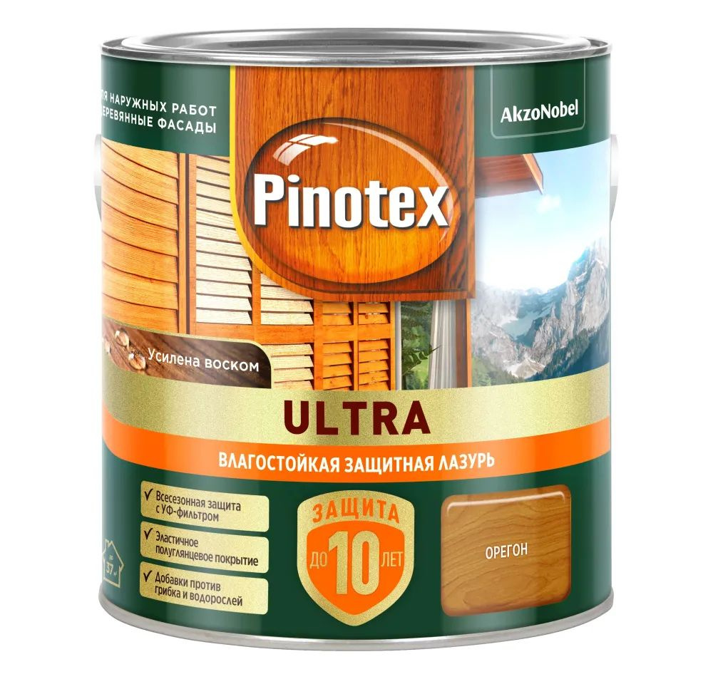 Pinotex влагостойкая лазурь Ультра Орегон 2,5 л #1