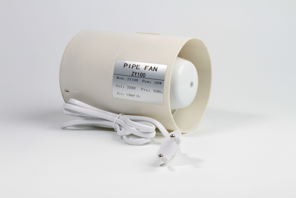 Канальный осевой вентилятор вытяжной бытовой, диаметр 100 мм (для кухни, ванной, санузла, туалета)  #1
