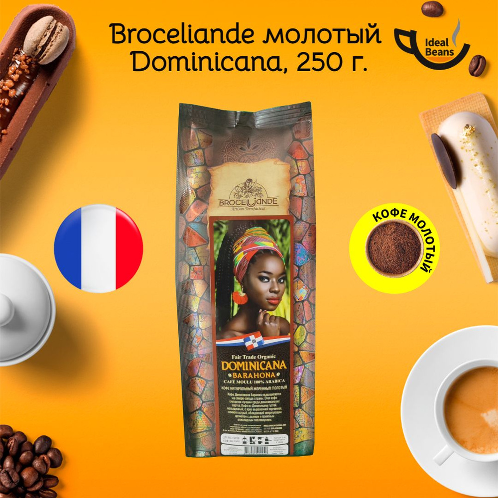 Кофе молотый Broceliande Dominicana (Бросилианд Доминикана Барахона), 250 г., Франция  #1